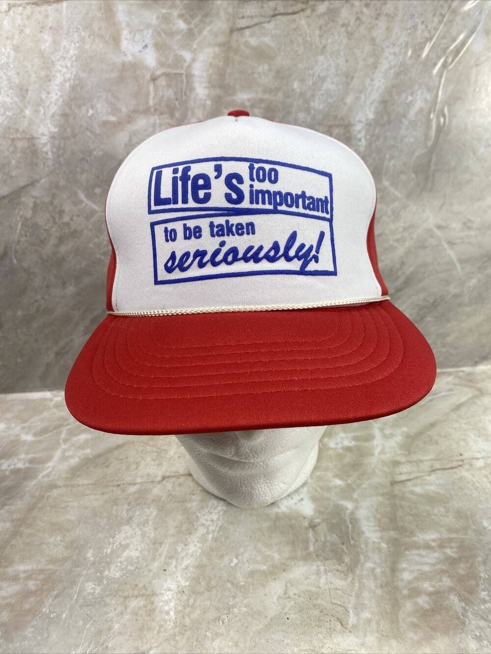 Trucker Hat Cap Foam Mesh Snapback “Life's Too Short To Be Taken Seriously”